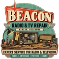 Beacon Radio & TV Repair vintage printable wall art from the Lost Places collection