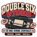 Double Six Video vintage printable wall art from the Lost Places collection