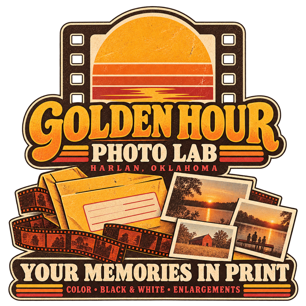 Golden Hour Photo Lab vintage printable wall art from the Lost Places collection