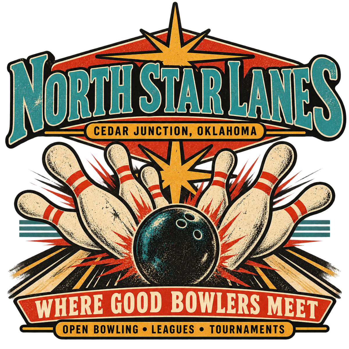 North Star Lanes vintage printable wall art from the Lost Places collection