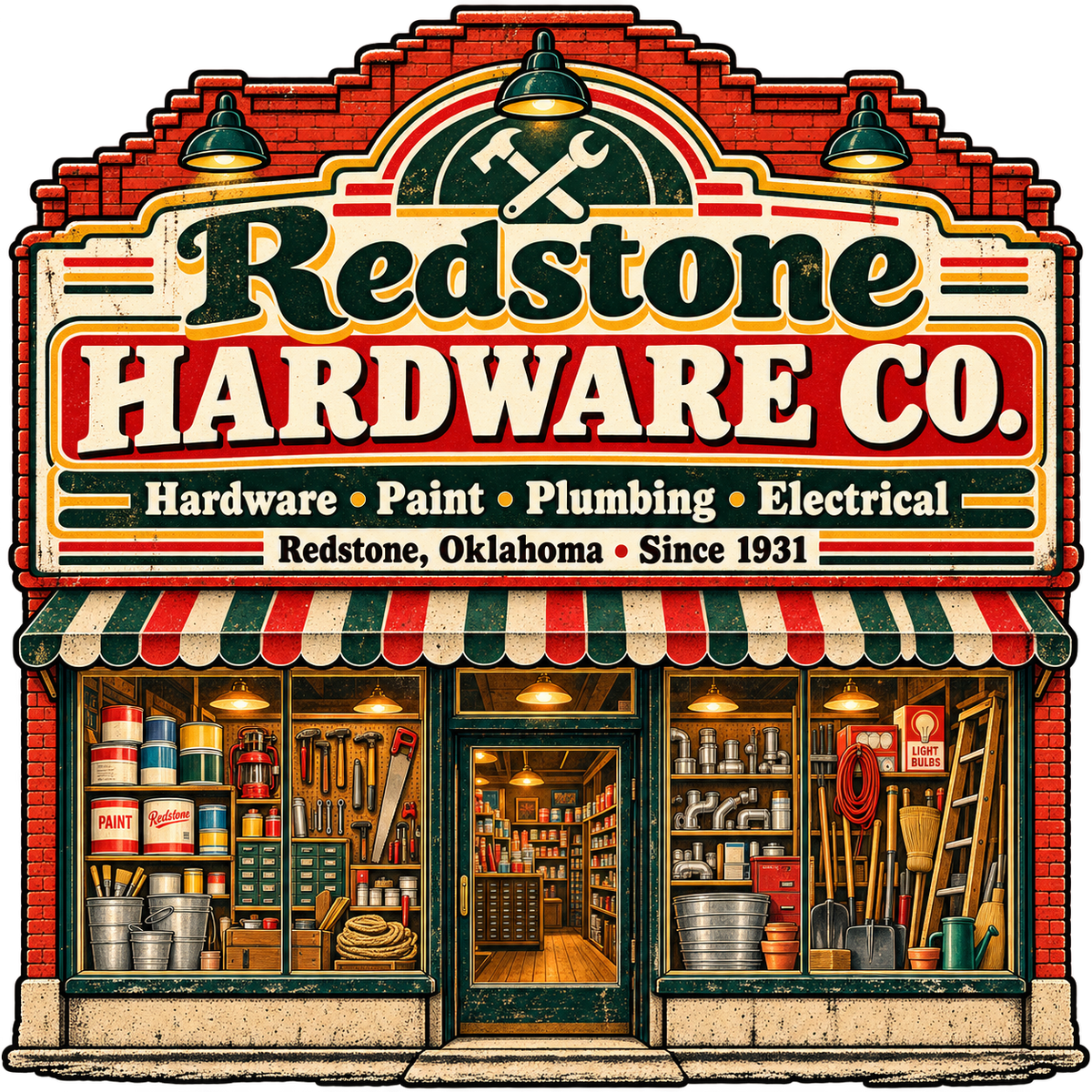 Redstone Hardware Co. vintage printable wall art from the Lost Places collection